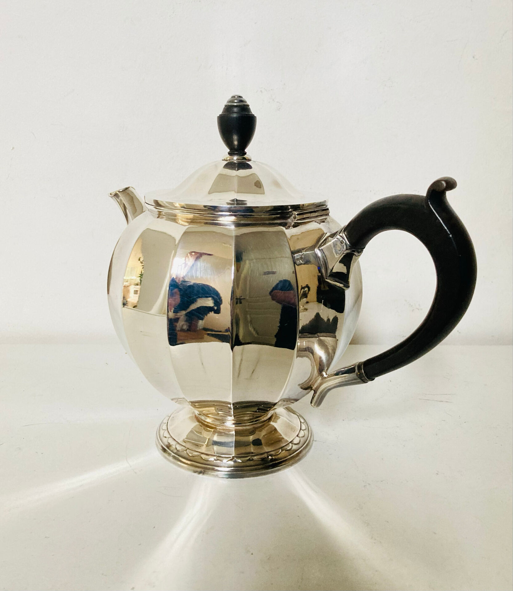 Art Deco teapot CHRISTOFLE early 20th century in silver-plated metal with hallmark