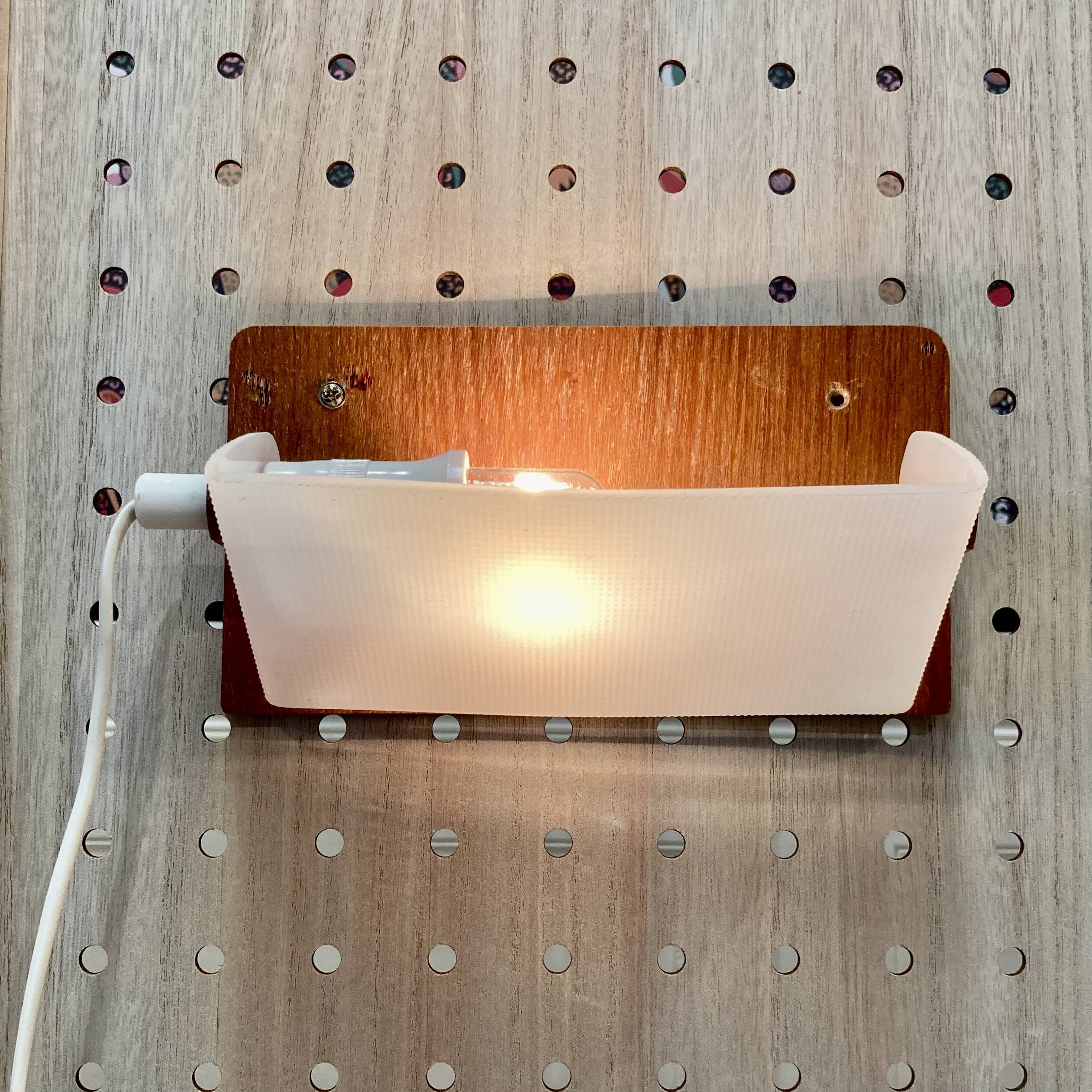 Pair of teak wall lights "scandinavian design" 1950.