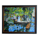 Interprétation en acrylique de la " Grenouillère " de Renoir