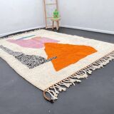 Berber rug in pure wool, colored, size 150 x 250 cm