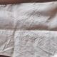 Large antique linen sheet monogrammed AH