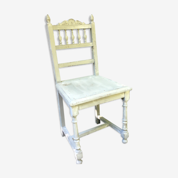 Antique chair Henry II patina gray