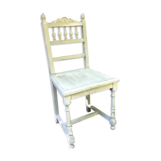 Antique chair Henry II patina gray