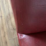 Pair of vintage burgundy red armchairs