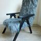 Fauteuil scandinave en fourrure