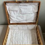 Double-colored wicker picnic case