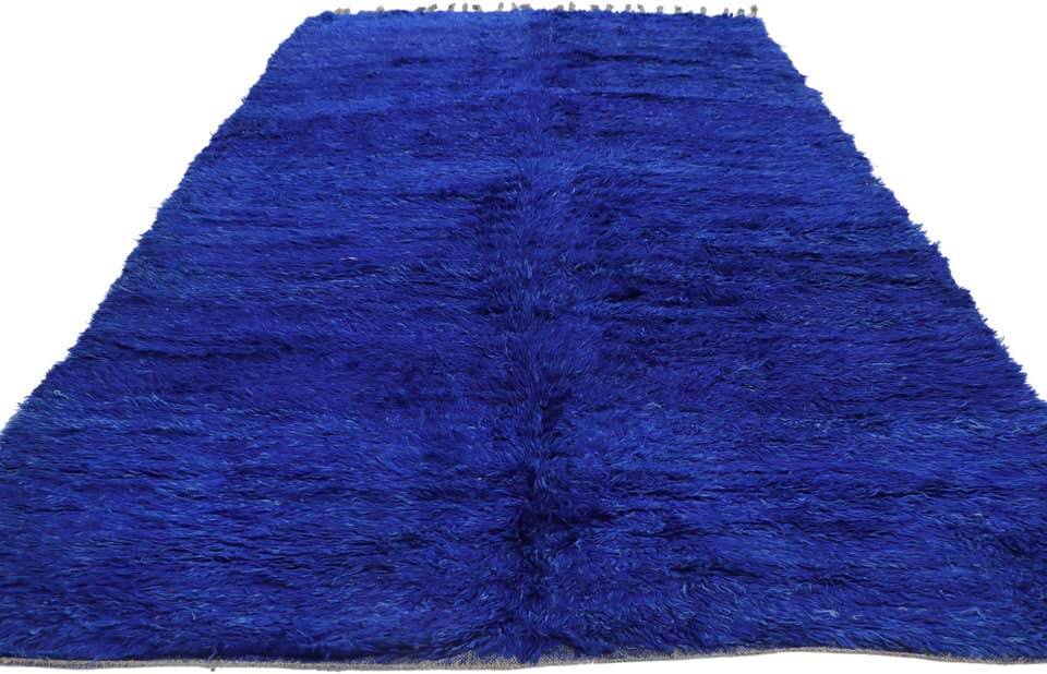 Blue Majorelle rug in natural wool 300x200cm