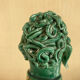 Large green glazed ceramic spaghetti poodle from the 60s.