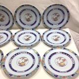 Raynaud & cie - service of 12 flat plates "koutani" in limoges