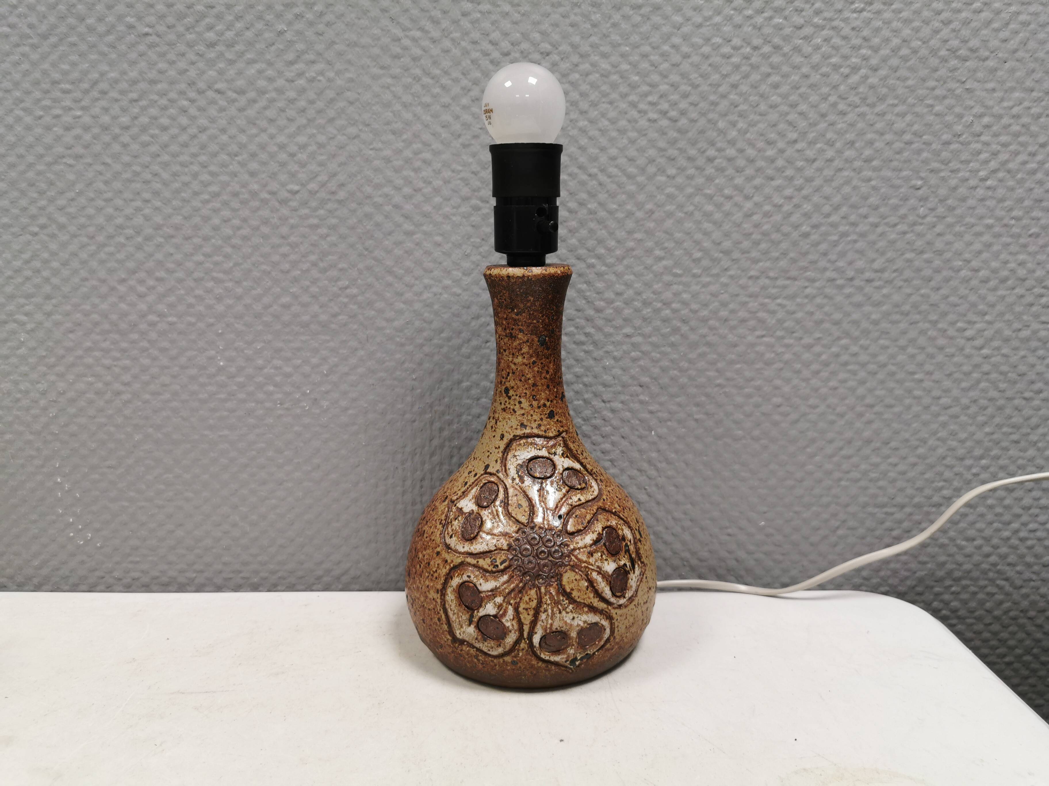 Ceramic table lamp by Mette Løkken Stiil for her own workshop Denmark 1970s