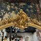 Napoleon III Period Fireplace Mirror in Gilded Wood with Louis XV Style Leaf