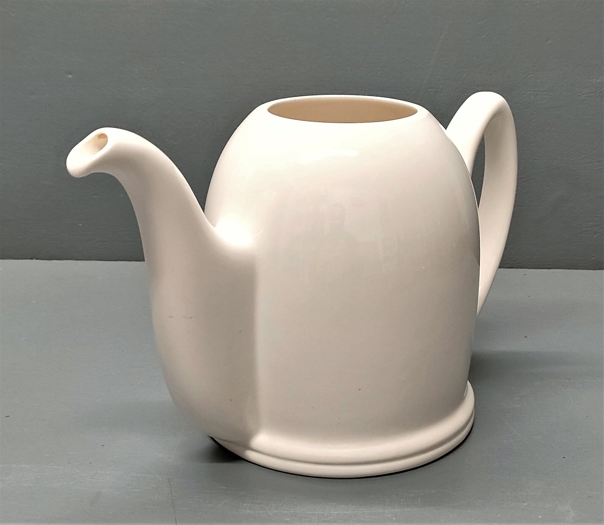 Old teapot Salam tea Villeroy & Boch porcelain and metal ~ 50s