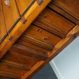 Dutch pine industrial apothecary cabinet, 1950s