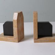 Pair of marble bookends, Belgium early 20th century