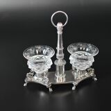 Salt shaker with double silver salters, Restoration period 1819-1838
