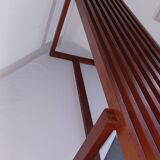 Banc à lattes scandinaves, teck 1970