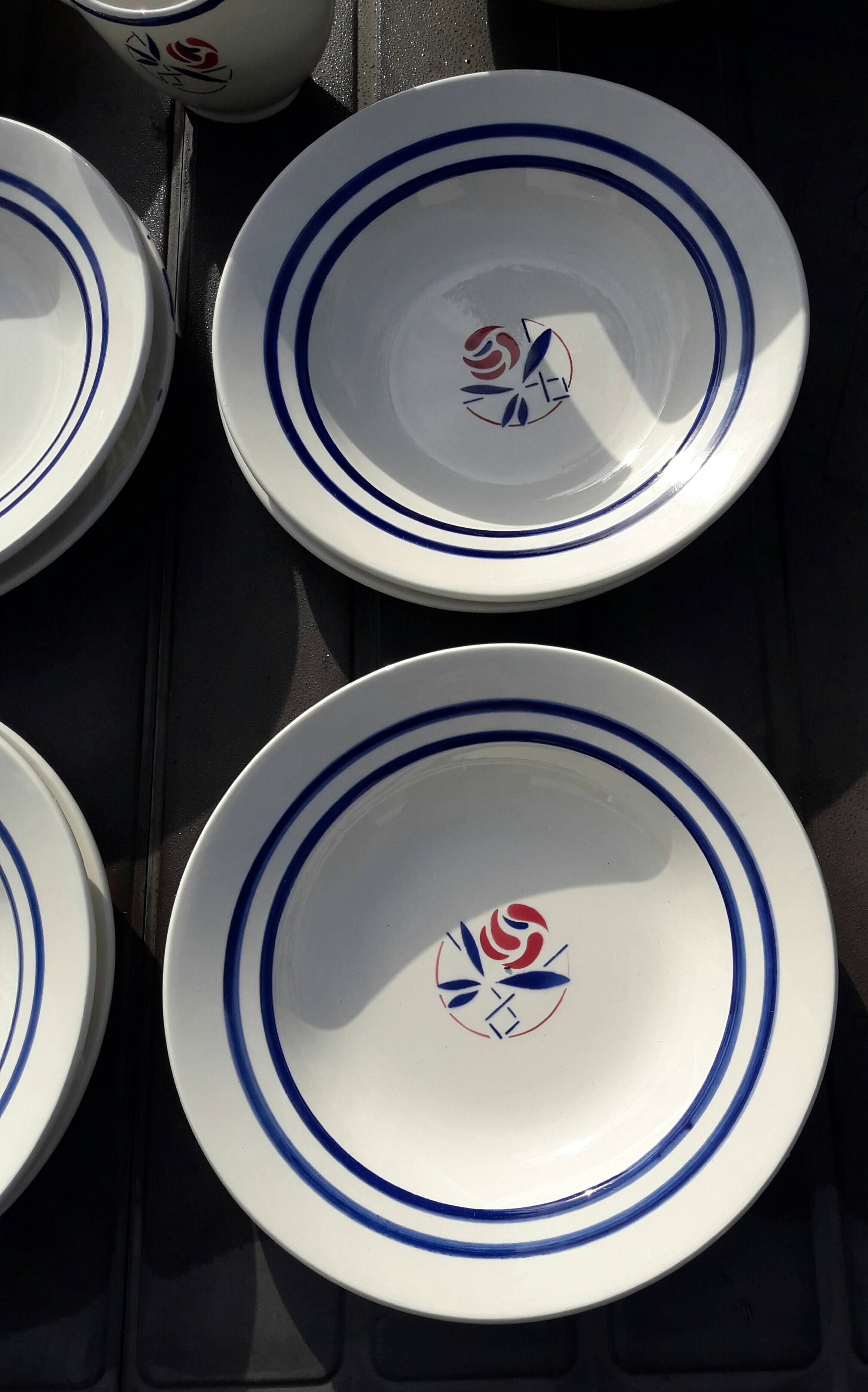 Dinnerware set for 6 people 15 pieces Sarreguemines model Marianne