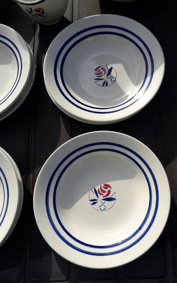Service de vaisselle 6 personnes 15 pièces Sarreguemines modèle Marianne