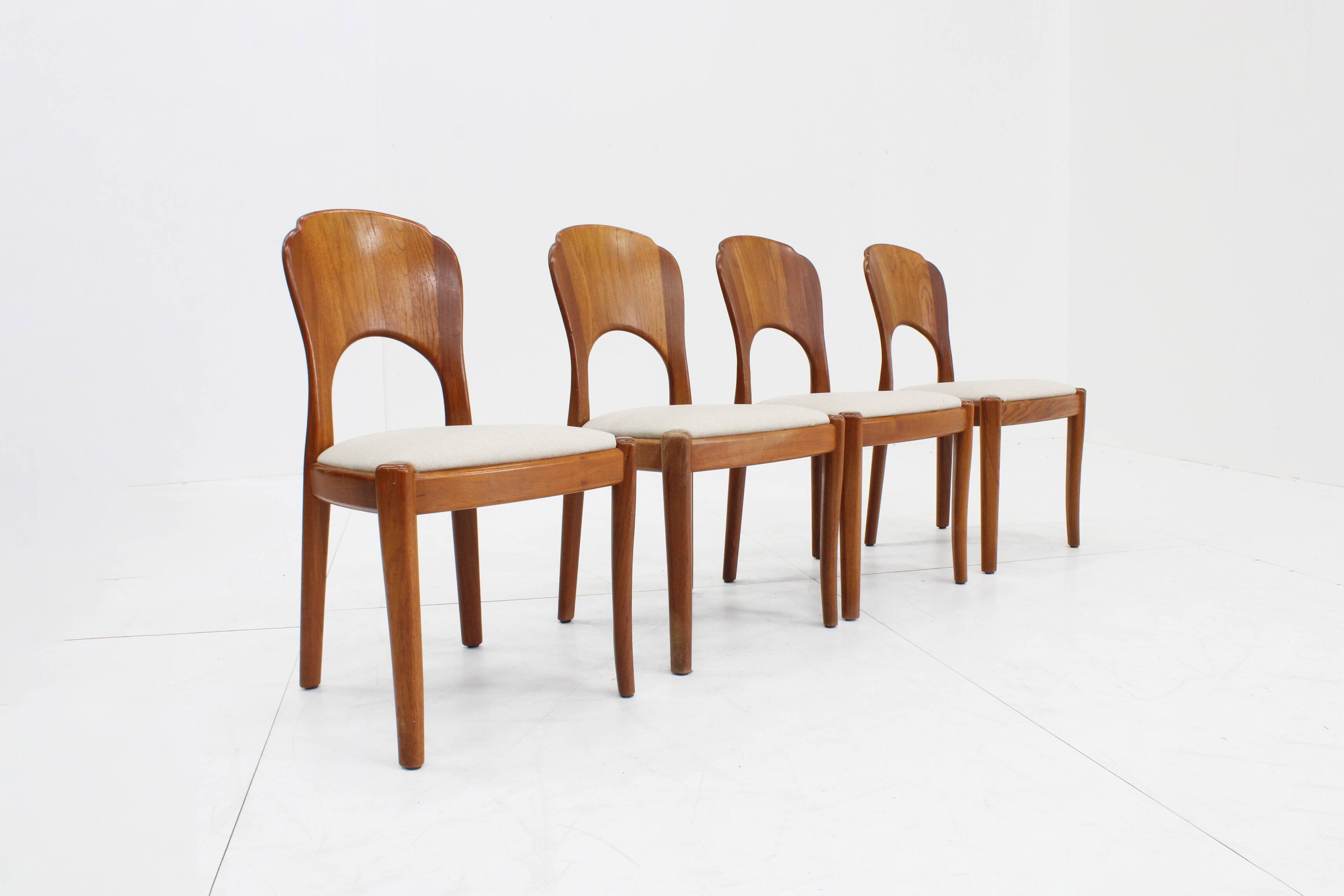 Vintage Danish teak dining chairs , set of 4