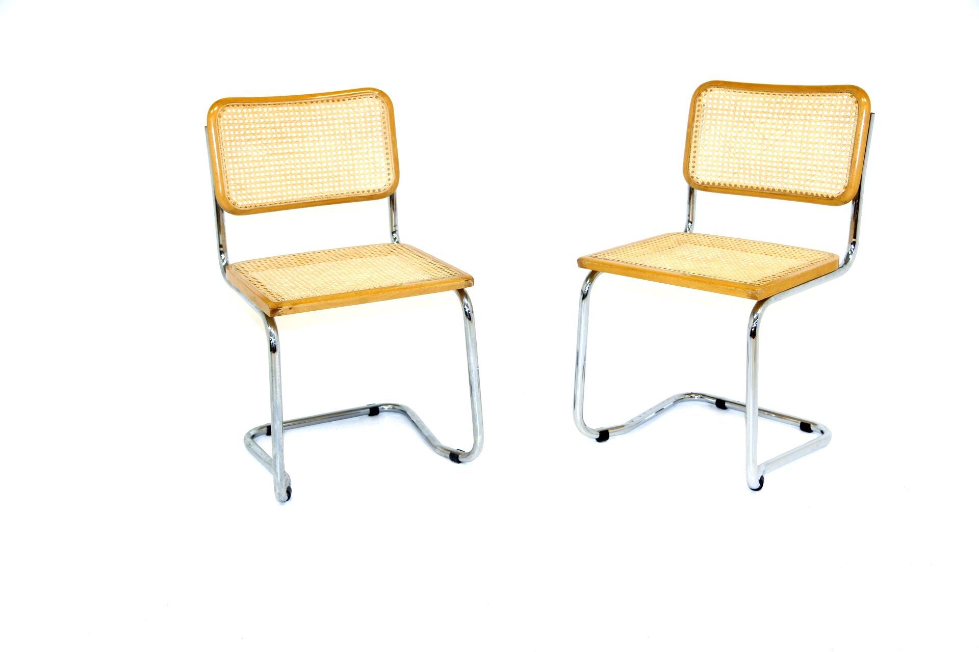 Set of 2 chairs "B32" Marcel Breuer, Italy, 1990