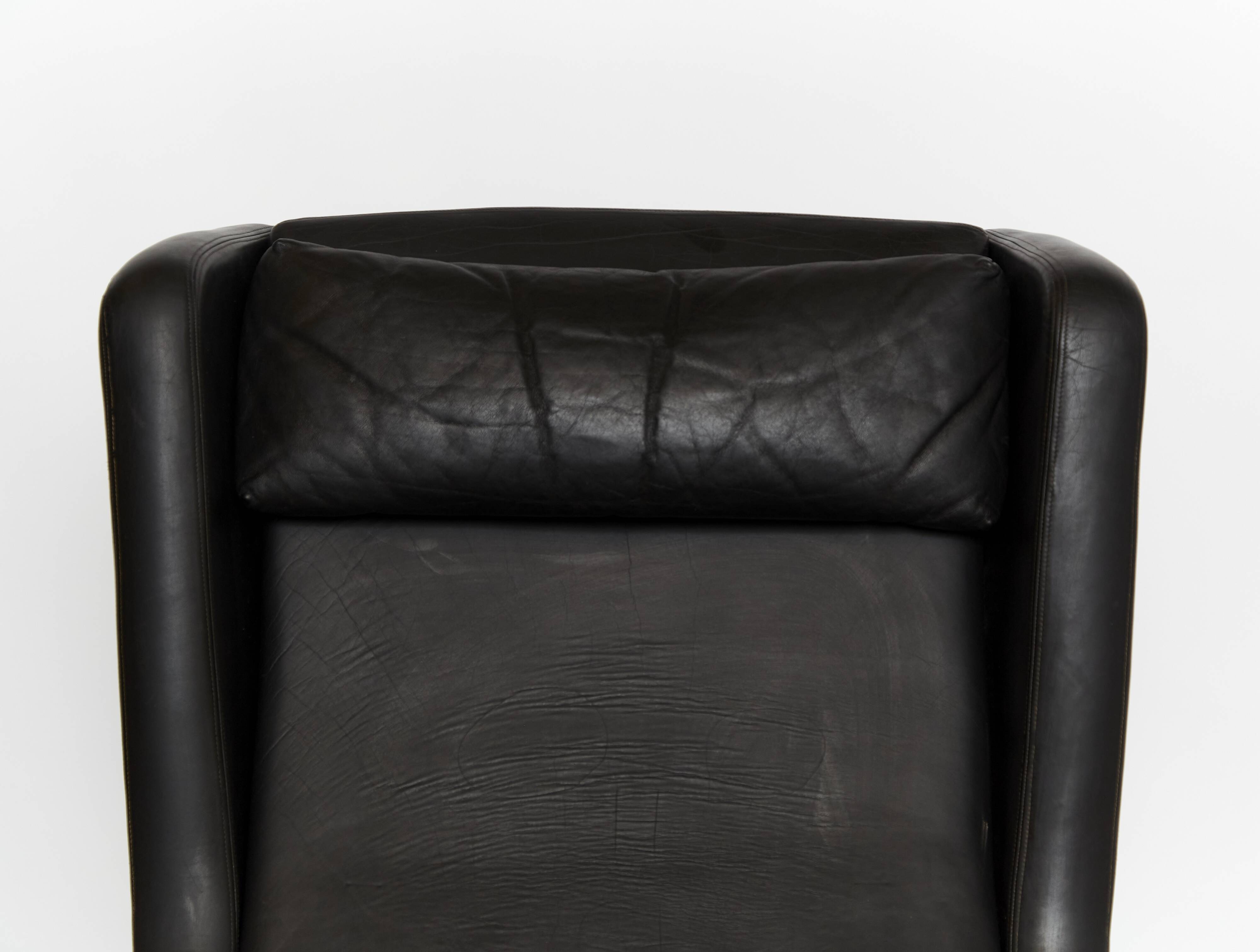 Fauteuil à oreilles et repose-pieds vintage par Rudolf Glatzel pour Kill In