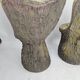 Set of 4 garden chairs stone tree stump