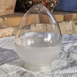 Globe en verre en forme d'obus, ogive pour lampe/ luminaire - Art-déco