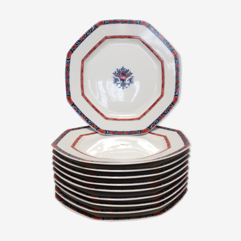 10 asssiettes to dessert / dessert, porcelain from limoges by Raynaud.