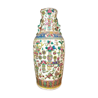 Vase en Porcelaine de Canton, 19ème siècle