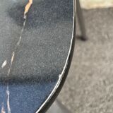 Black marbled formica chairs