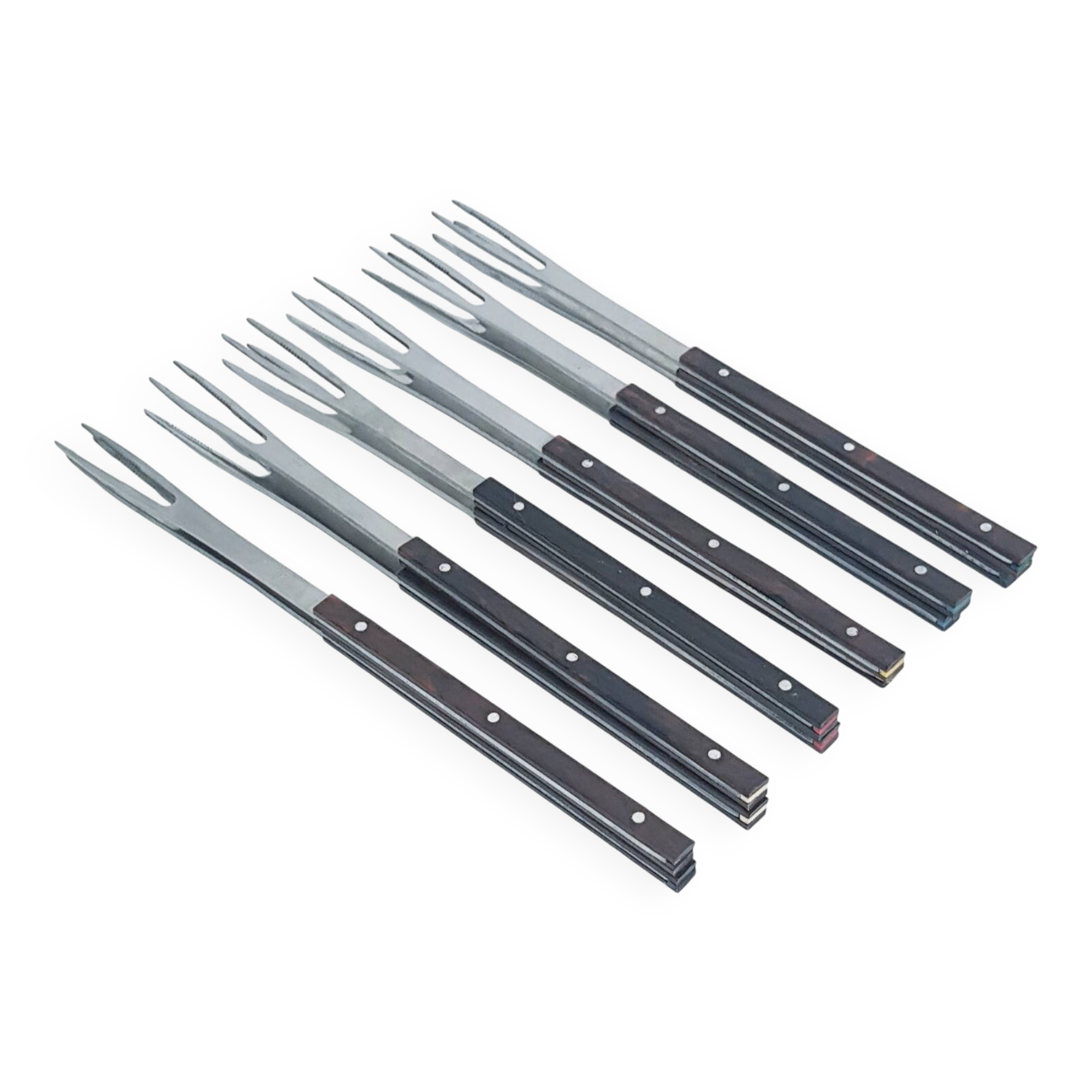 12 fourchettes à fondue Le Creuset années 1970