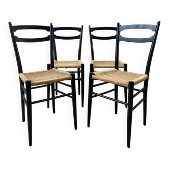 Serie de 4 chaises italienne - 1960