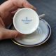 Haviland coffee cup and saucers - midnight blue collection - porcelain limoges