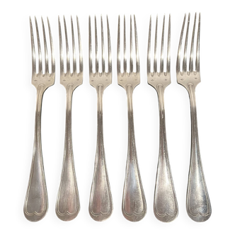 Silver-plated metal forks