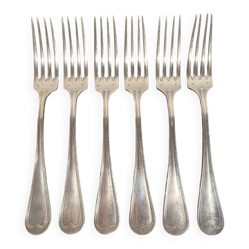 Silver-plated metal forks
