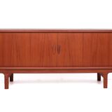 Sideboard with roller shutter doors, Danish, vintage, teak, produced by Dyrlund