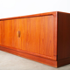 Dyrlund Denmark 1950s drum teak credence