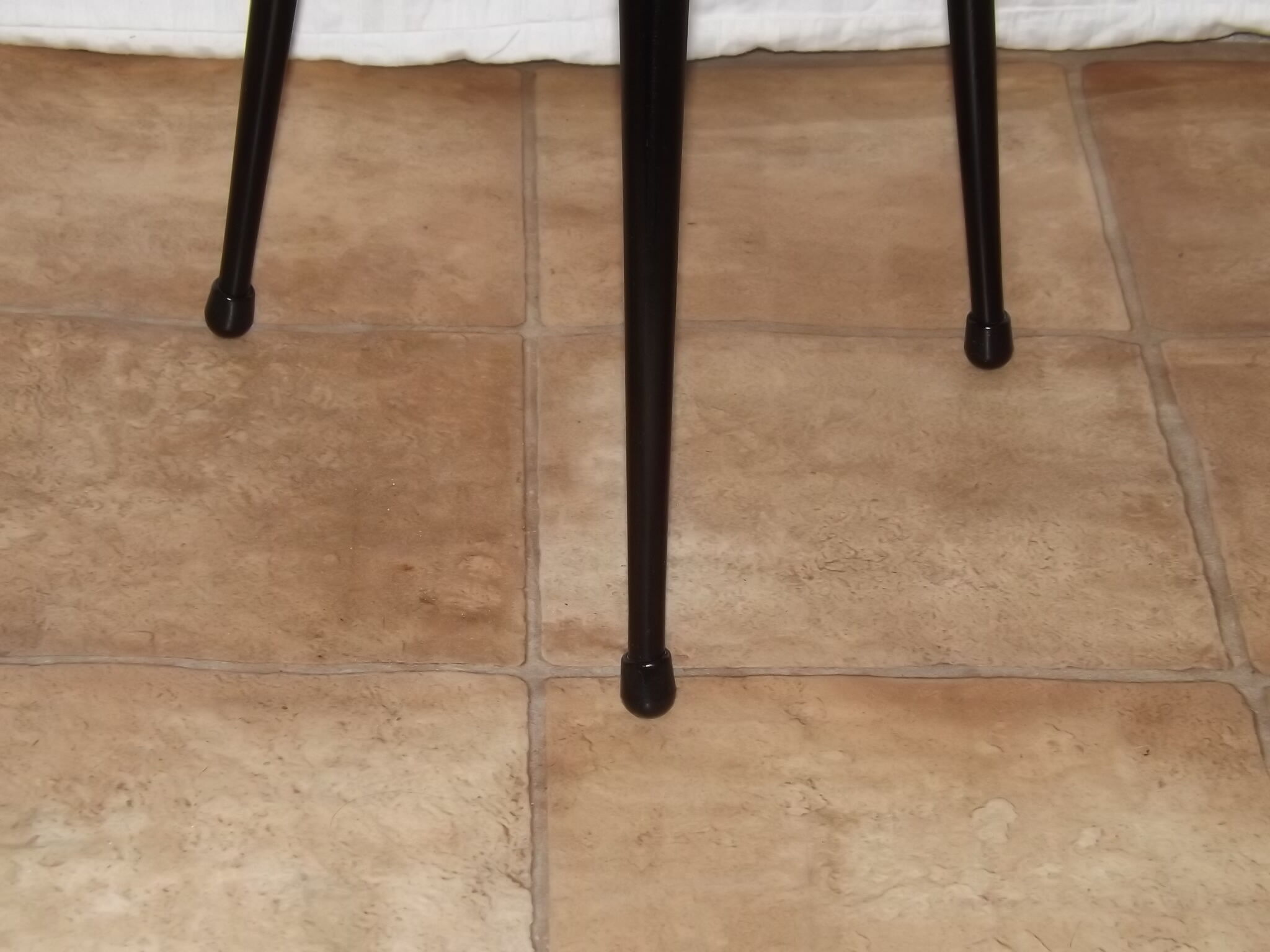 Stool in 1960 1970 vintage red rug