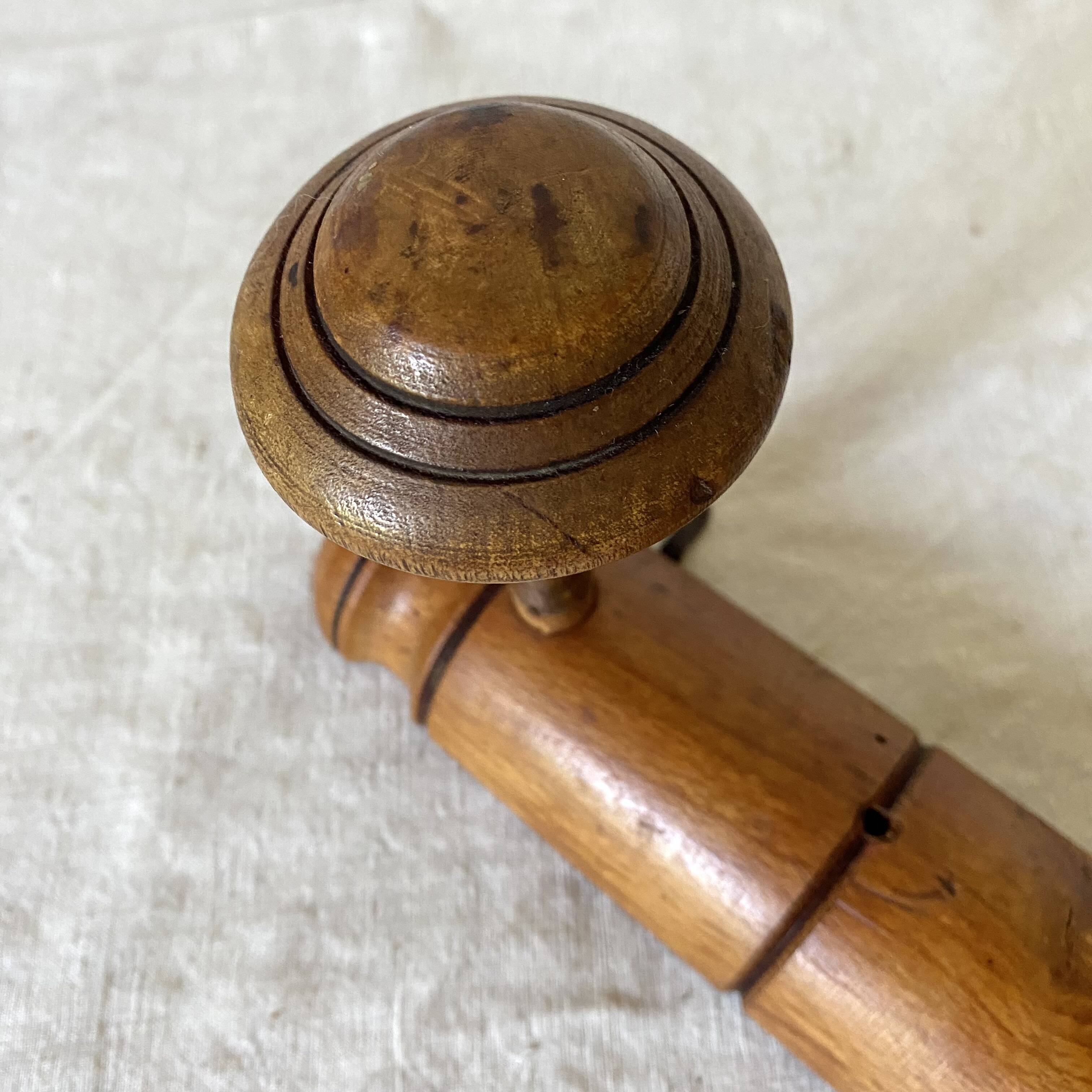 Antique wall coat rack, 3 hooks