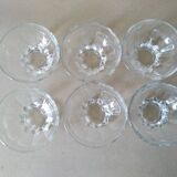 6 coupelles en verre