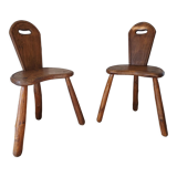 Pair of brutalist chairs