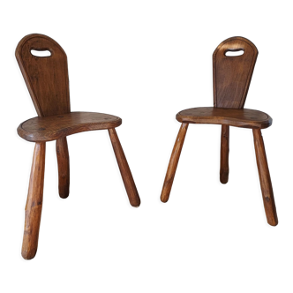 Pair of brutalist chairs