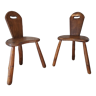 Pair of brutalist chairs