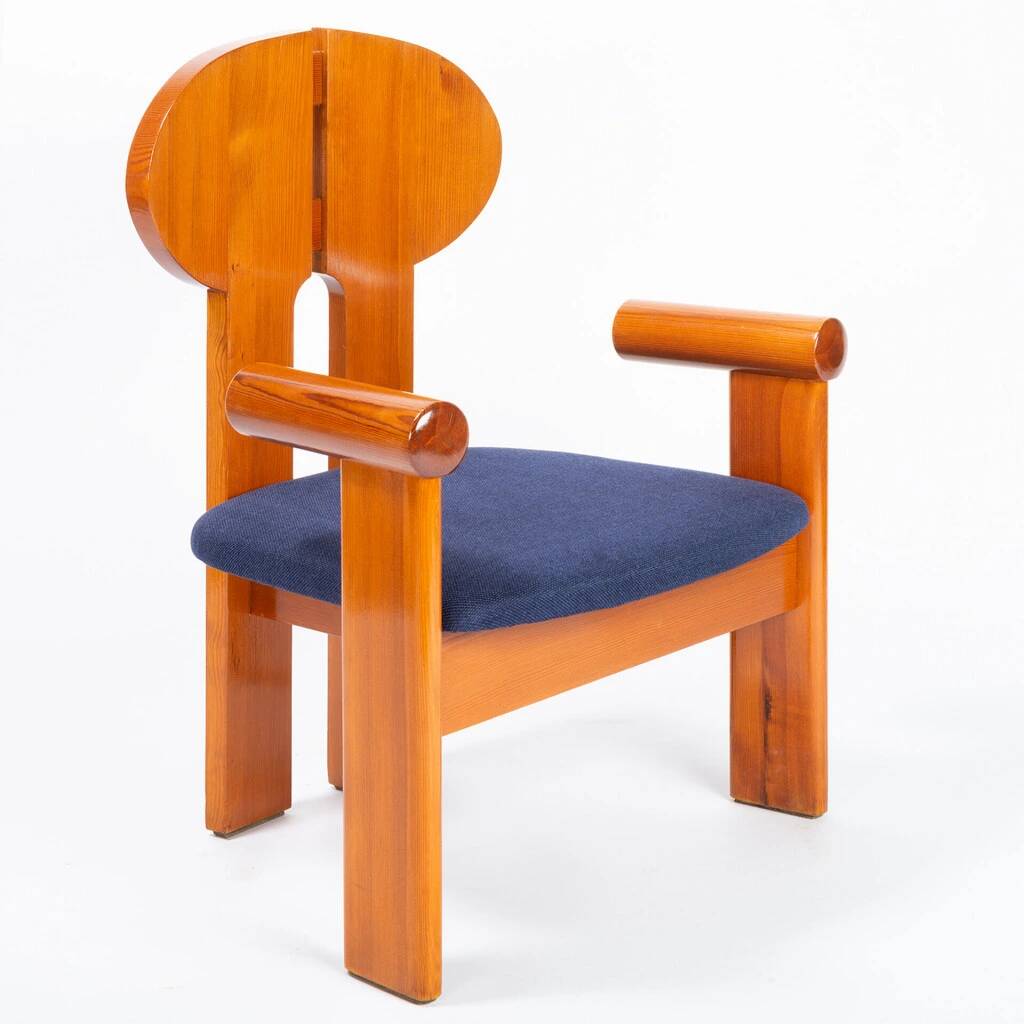 Wooden armchair from the 1980s, originally from the Tatra Museum