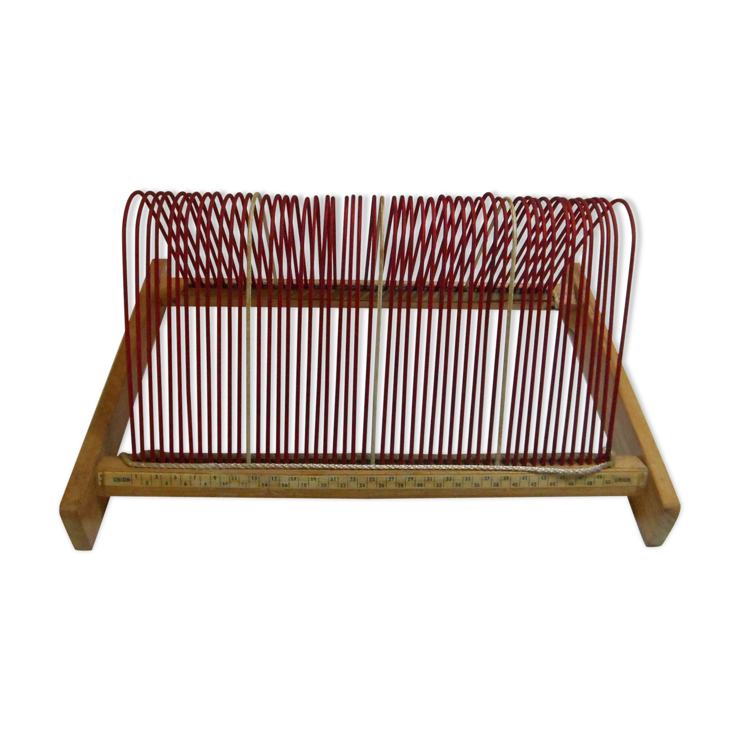 Vinyl storage unit with vintage wooden structure