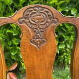 Chairs canned carved backrest