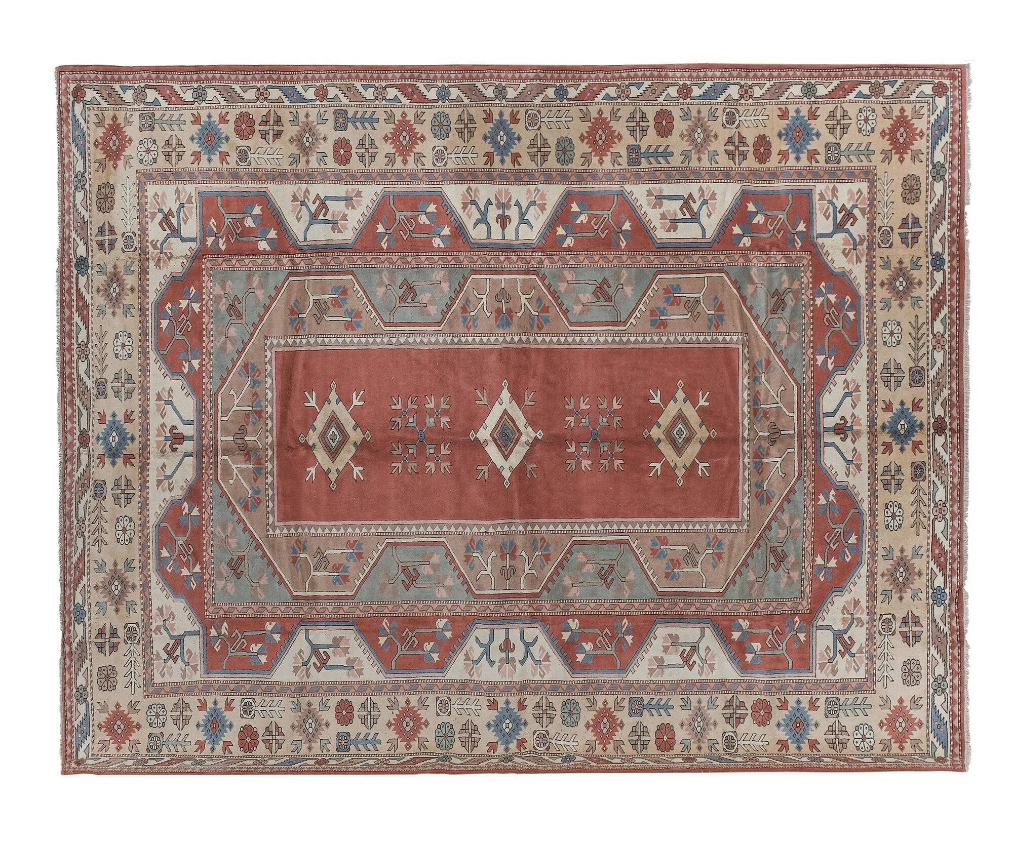 Vintage Turkish rug handmade 308x392 cm
