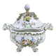 Hand-decorated earthenware soup tureen, Lallier Pottery