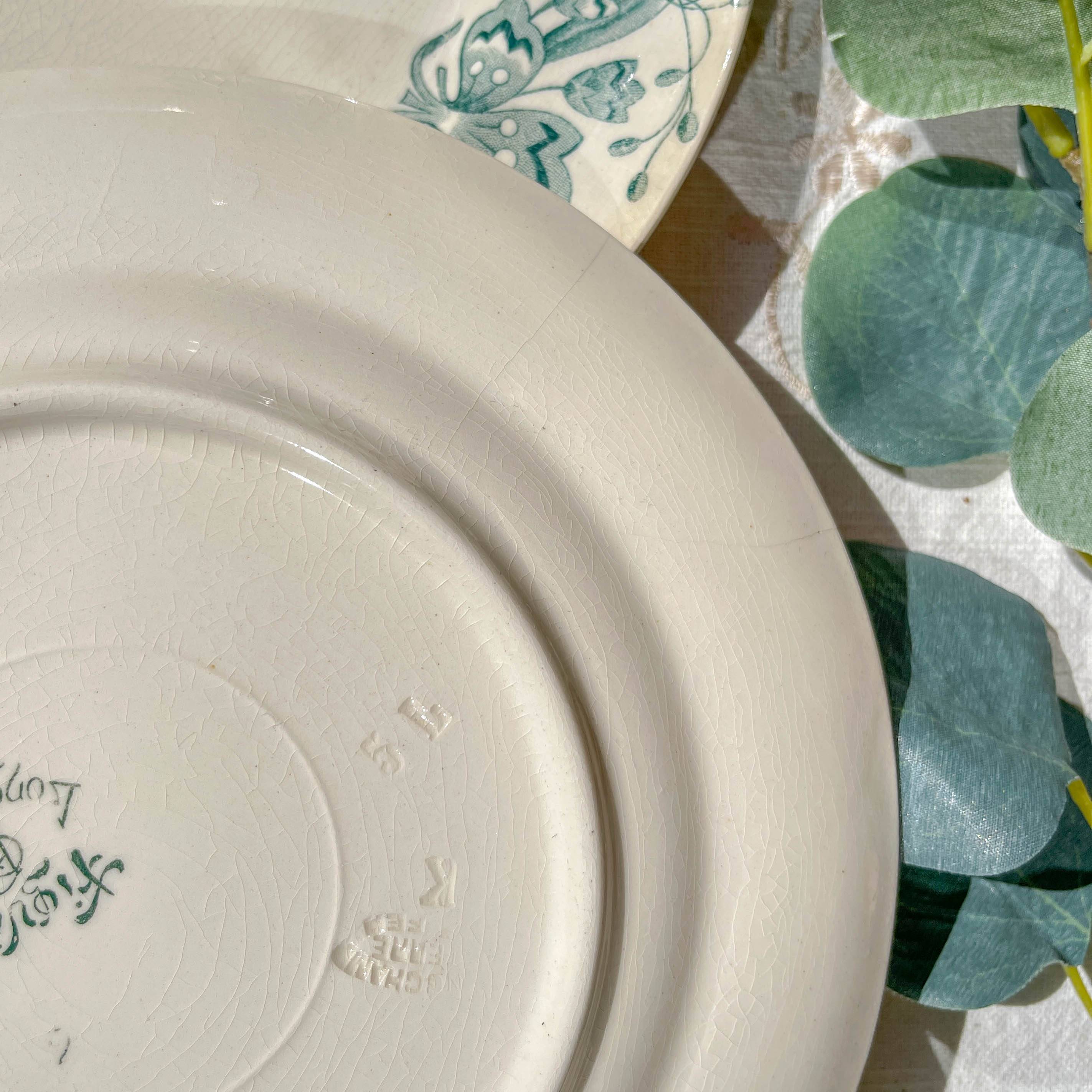 Set of 6 Small Antique Iron Earth Plates "Figuig" – Longchamp 19th Century