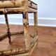 Vintage bamboo stool, plant stand